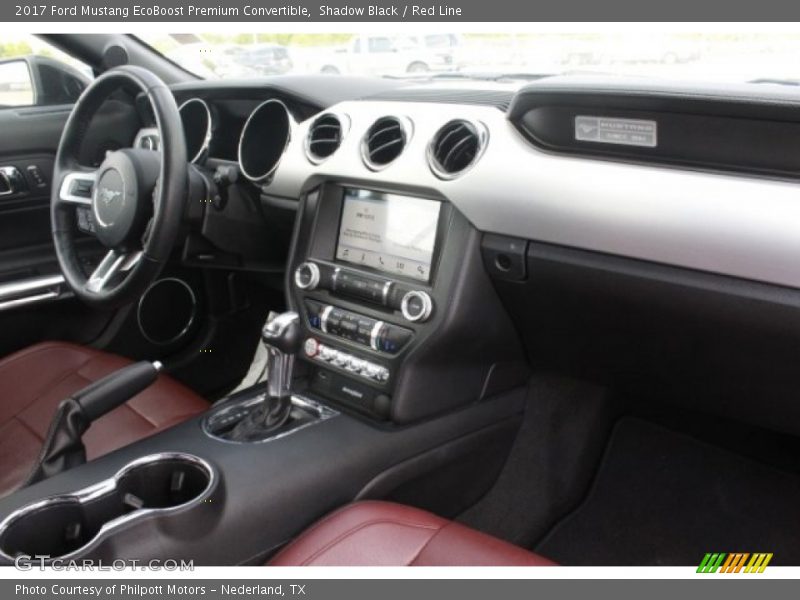 Shadow Black / Red Line 2017 Ford Mustang EcoBoost Premium Convertible