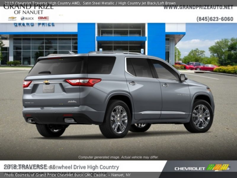 Satin Steel Metallic / High Country Jet Black/Loft Brown 2018 Chevrolet Traverse High Country AWD