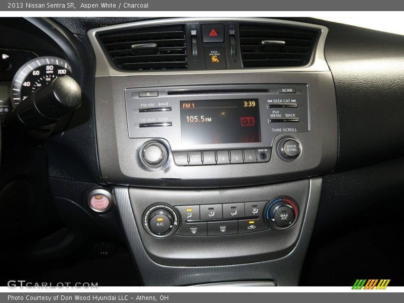 Aspen White / Charcoal 2013 Nissan Sentra SR