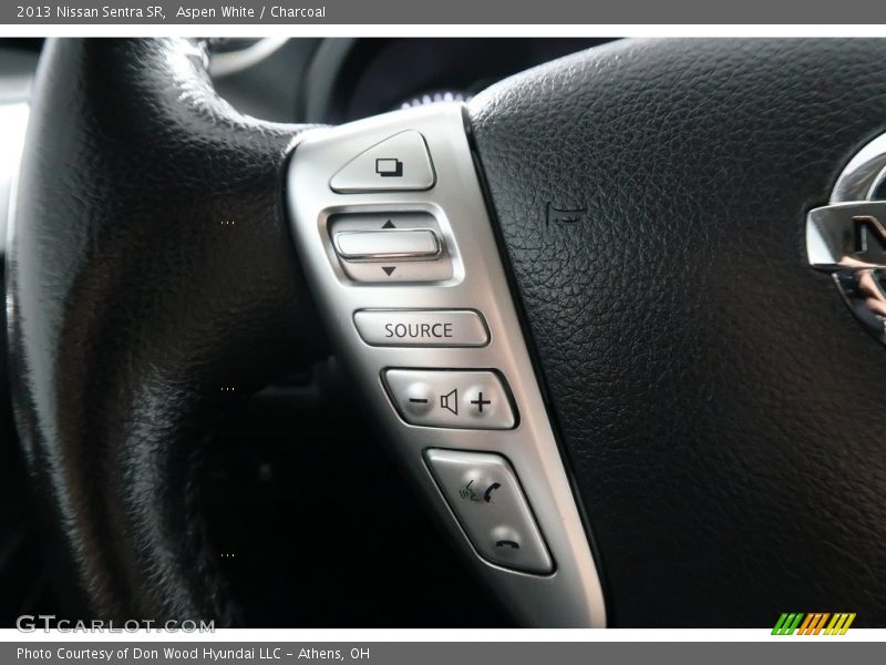 Aspen White / Charcoal 2013 Nissan Sentra SR