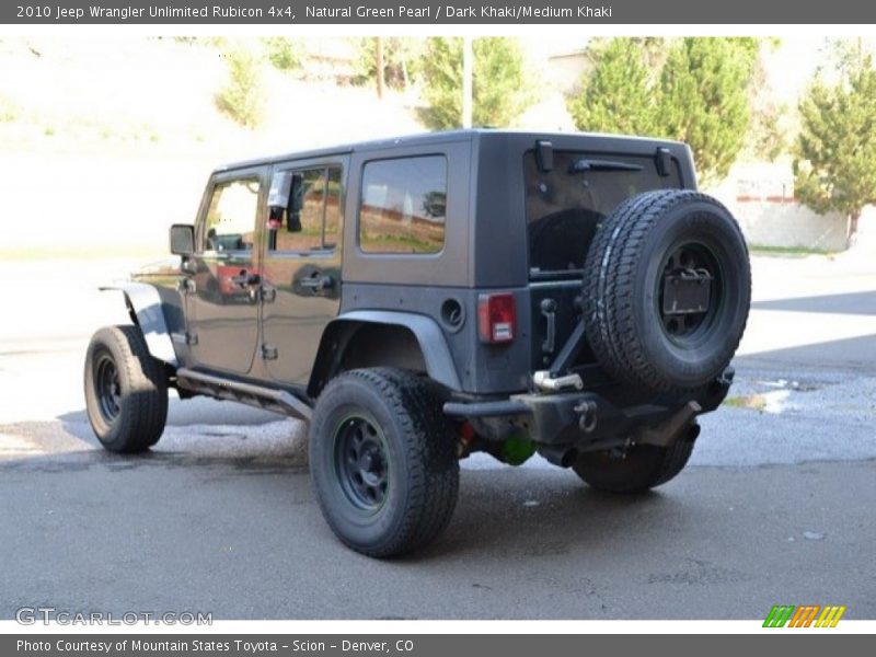 Natural Green Pearl / Dark Khaki/Medium Khaki 2010 Jeep Wrangler Unlimited Rubicon 4x4