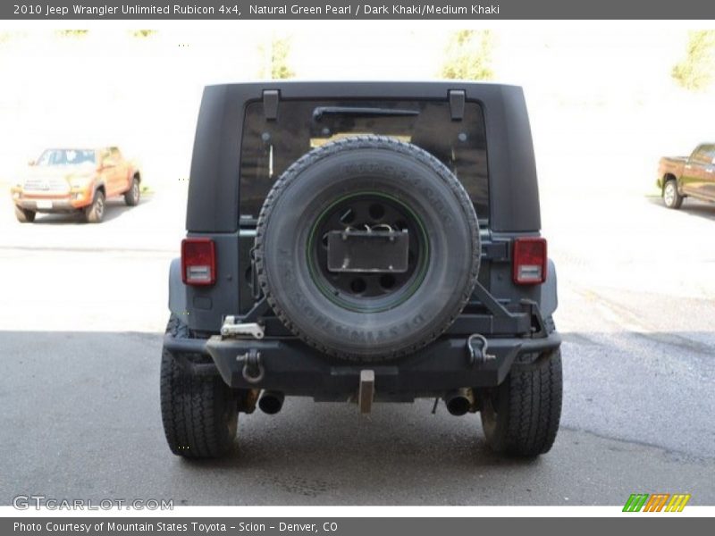 Natural Green Pearl / Dark Khaki/Medium Khaki 2010 Jeep Wrangler Unlimited Rubicon 4x4