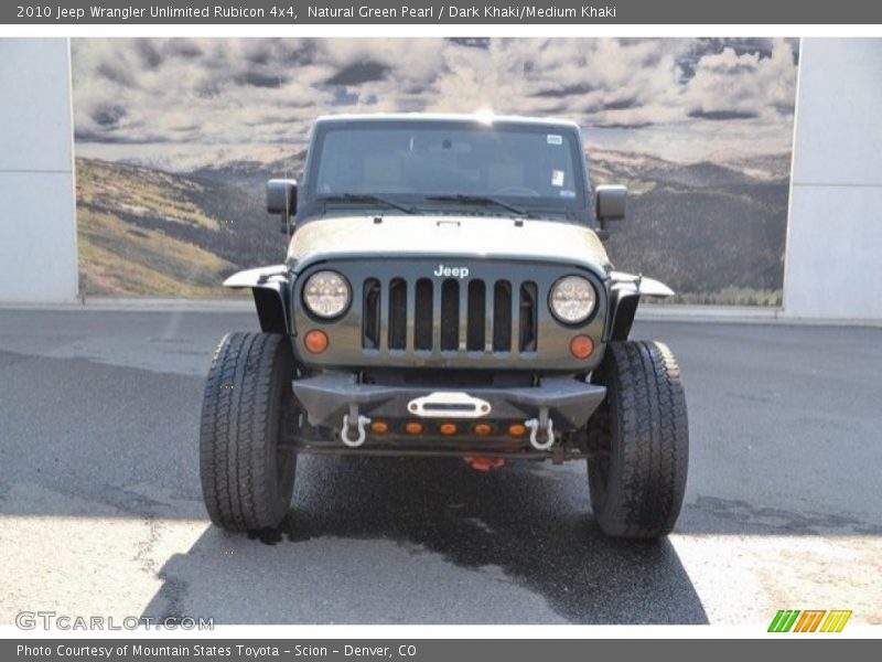 Natural Green Pearl / Dark Khaki/Medium Khaki 2010 Jeep Wrangler Unlimited Rubicon 4x4