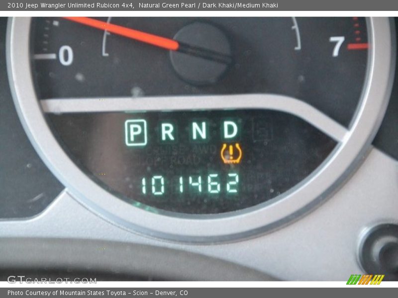Natural Green Pearl / Dark Khaki/Medium Khaki 2010 Jeep Wrangler Unlimited Rubicon 4x4