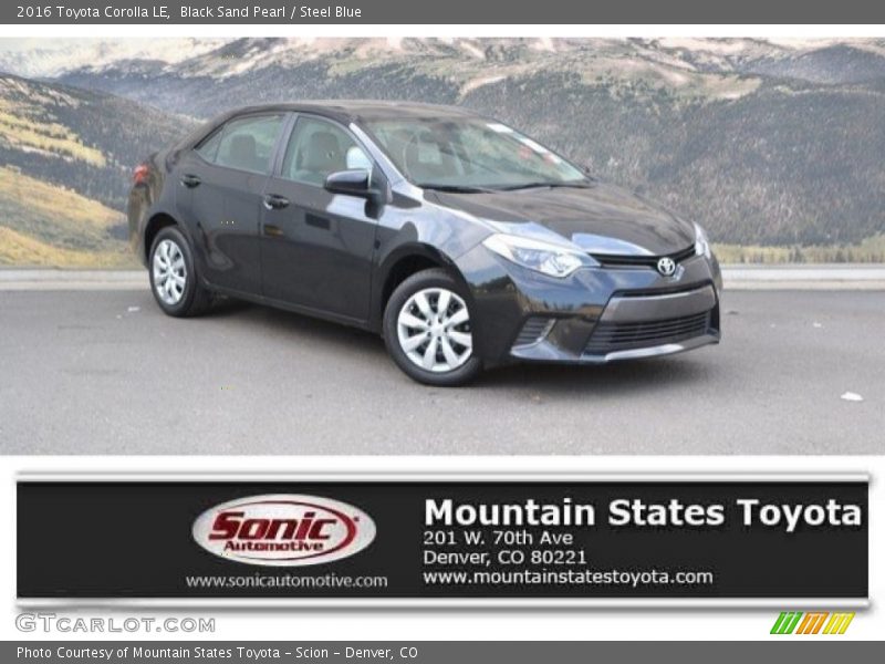 Black Sand Pearl / Steel Blue 2016 Toyota Corolla LE