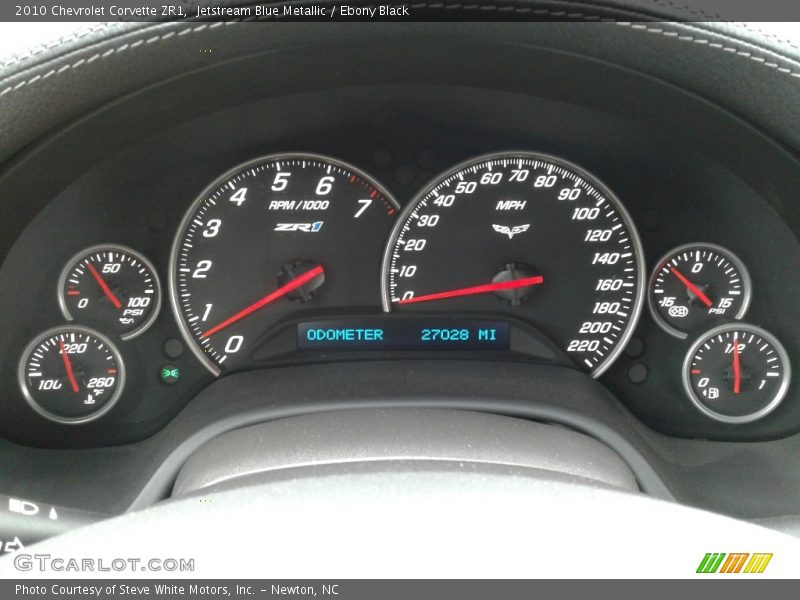 Jetstream Blue Metallic / Ebony Black 2010 Chevrolet Corvette ZR1