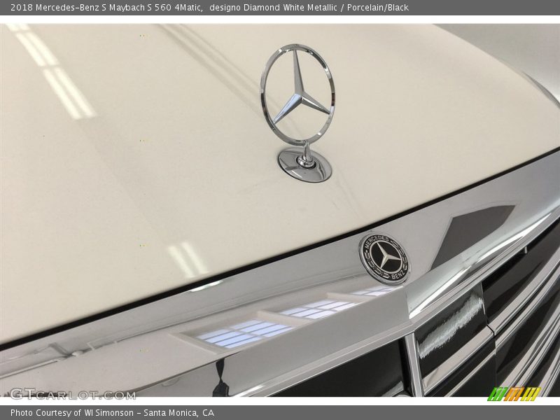 designo Diamond White Metallic / Porcelain/Black 2018 Mercedes-Benz S Maybach S 560 4Matic