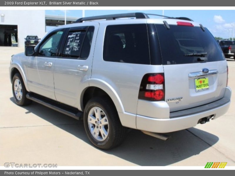 Brilliant Silver Metallic / Black 2009 Ford Explorer XLT