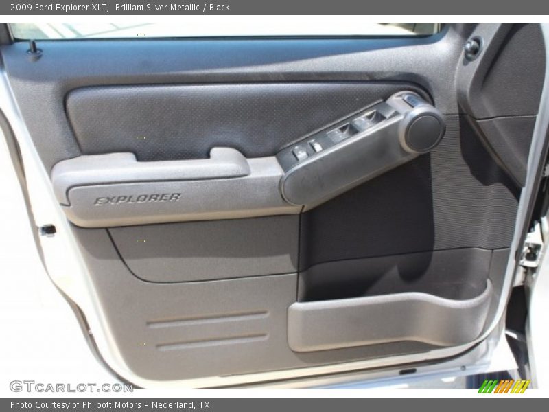 Brilliant Silver Metallic / Black 2009 Ford Explorer XLT