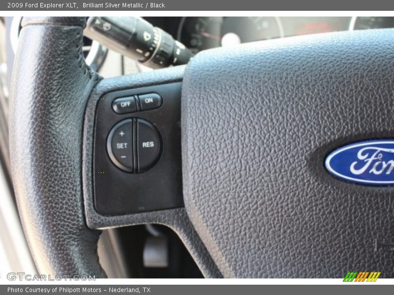 Brilliant Silver Metallic / Black 2009 Ford Explorer XLT