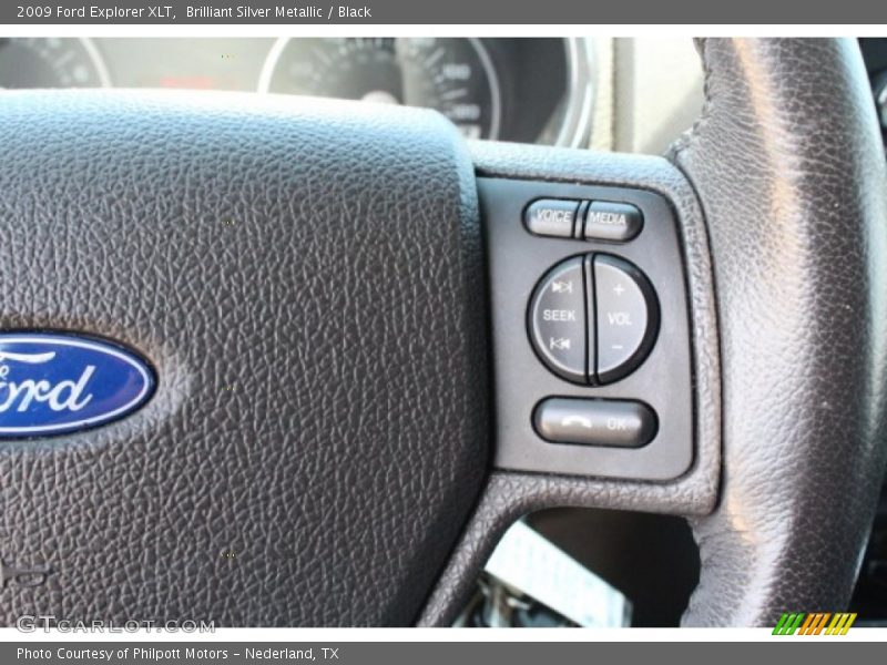 Brilliant Silver Metallic / Black 2009 Ford Explorer XLT