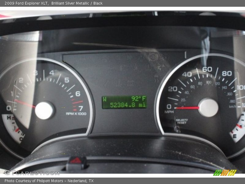Brilliant Silver Metallic / Black 2009 Ford Explorer XLT