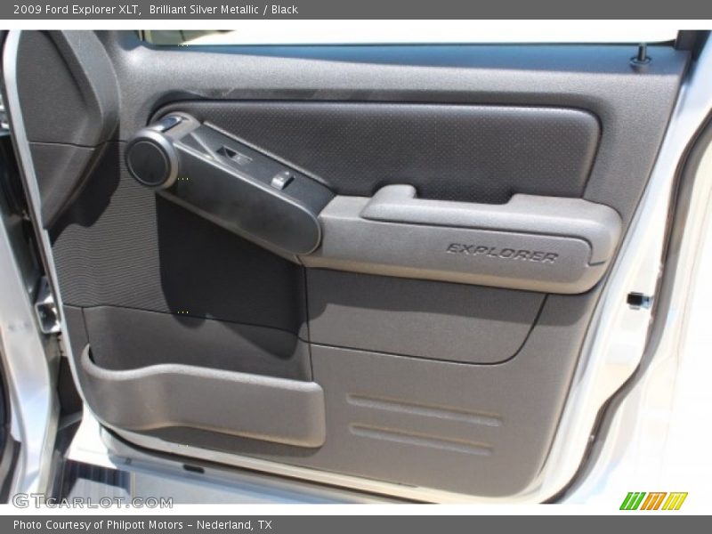 Brilliant Silver Metallic / Black 2009 Ford Explorer XLT