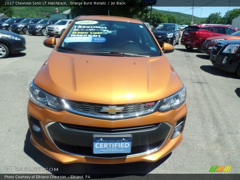 Orange Burst Metallic / Jet Black 2017 Chevrolet Sonic LT Hatchback