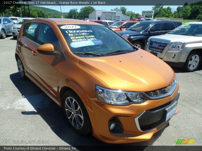 Orange Burst Metallic / Jet Black 2017 Chevrolet Sonic LT Hatchback