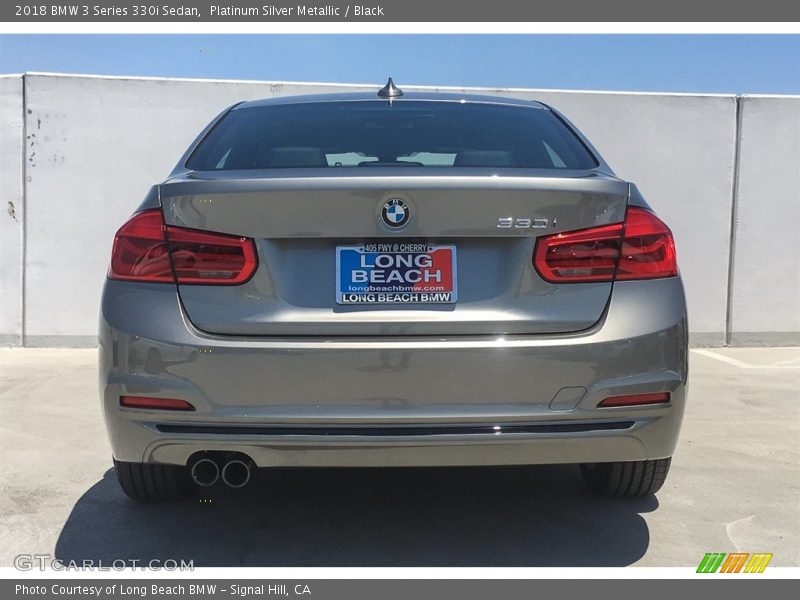 Platinum Silver Metallic / Black 2018 BMW 3 Series 330i Sedan