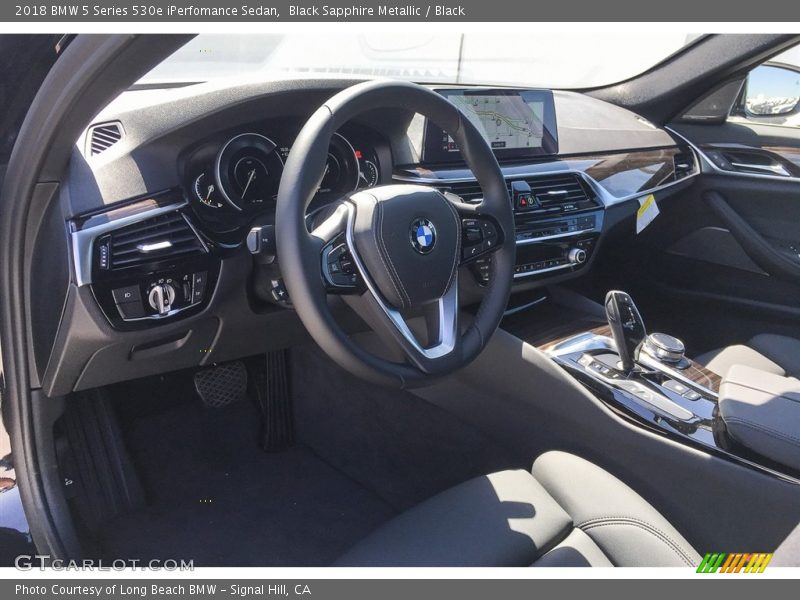 Black Sapphire Metallic / Black 2018 BMW 5 Series 530e iPerfomance Sedan