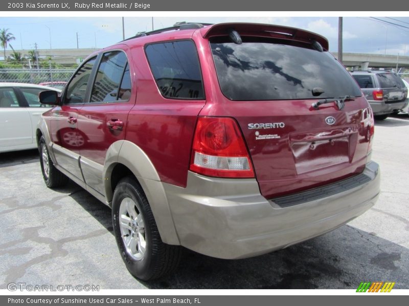 Ruby Red Metallic / Beige 2003 Kia Sorento LX