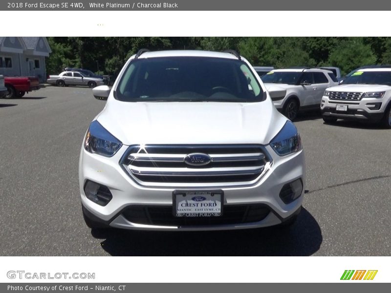 White Platinum / Charcoal Black 2018 Ford Escape SE 4WD