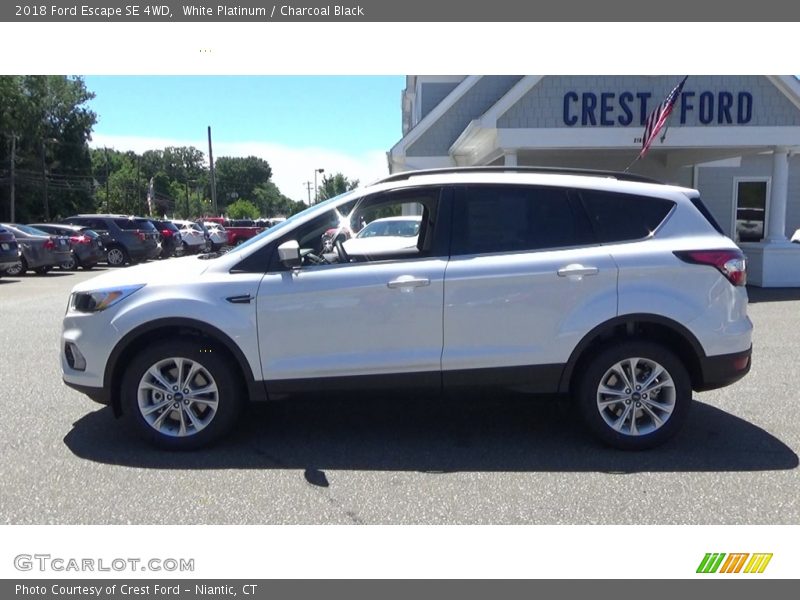 White Platinum / Charcoal Black 2018 Ford Escape SE 4WD