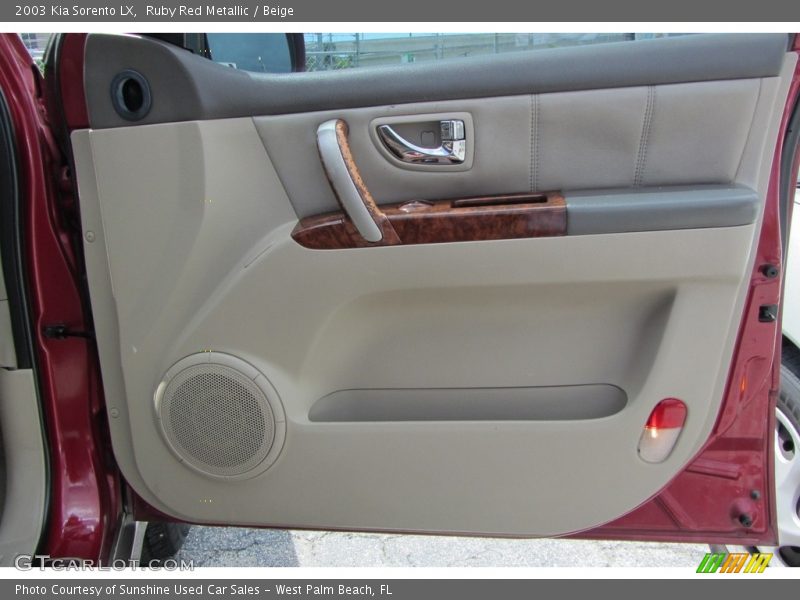 Ruby Red Metallic / Beige 2003 Kia Sorento LX
