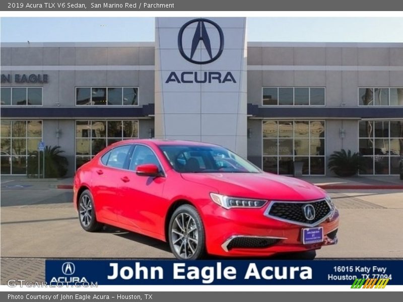 San Marino Red / Parchment 2019 Acura TLX V6 Sedan