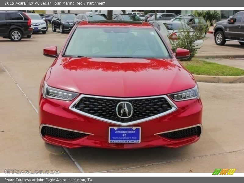 San Marino Red / Parchment 2019 Acura TLX V6 Sedan