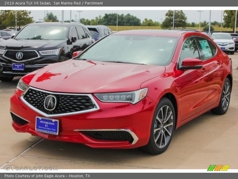 San Marino Red / Parchment 2019 Acura TLX V6 Sedan