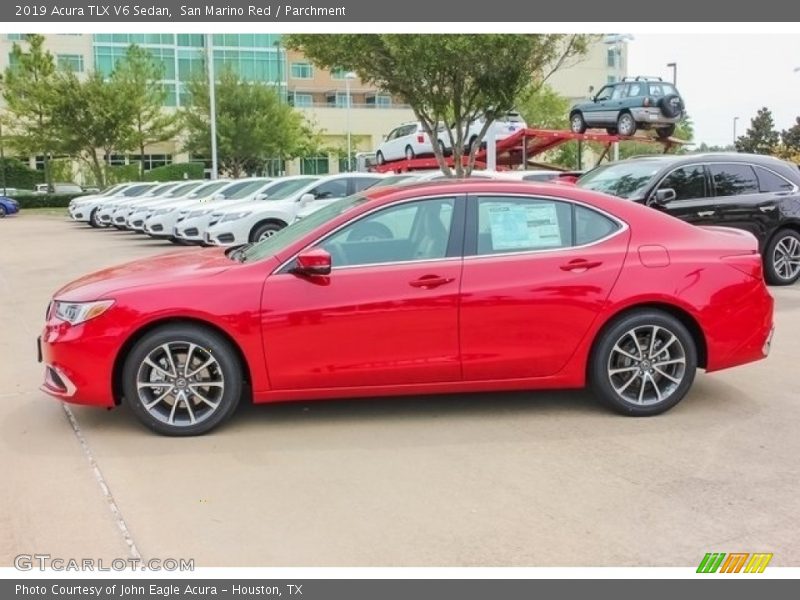 San Marino Red / Parchment 2019 Acura TLX V6 Sedan