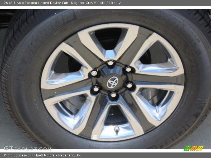 Magnetic Gray Metallic / Hickory 2018 Toyota Tacoma Limited Double Cab