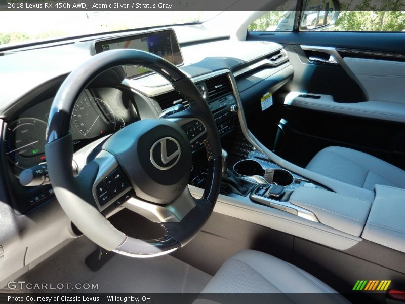 Atomic Silver / Stratus Gray 2018 Lexus RX 450h AWD