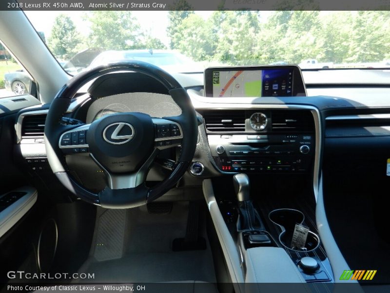 Atomic Silver / Stratus Gray 2018 Lexus RX 450h AWD