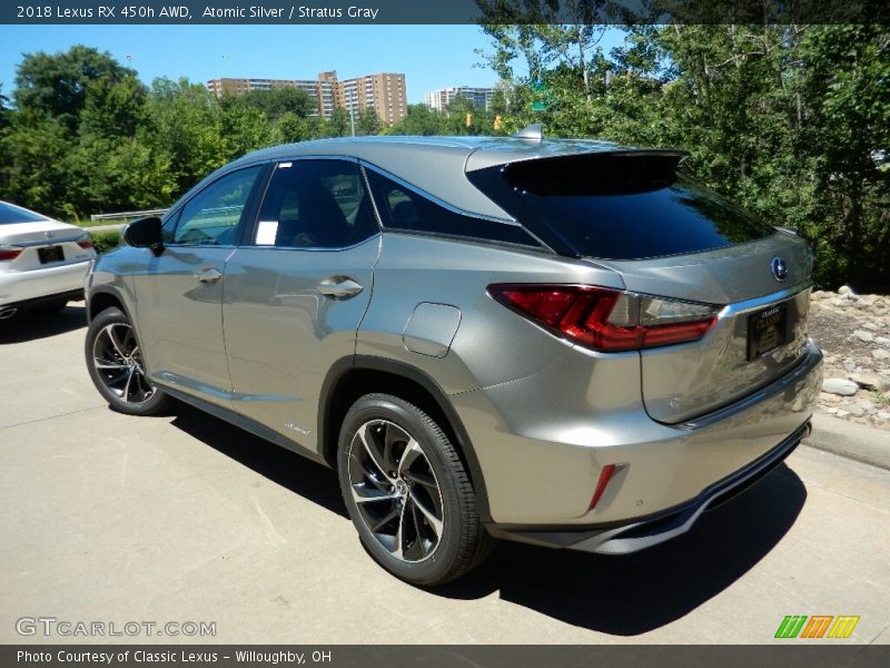 Atomic Silver / Stratus Gray 2018 Lexus RX 450h AWD