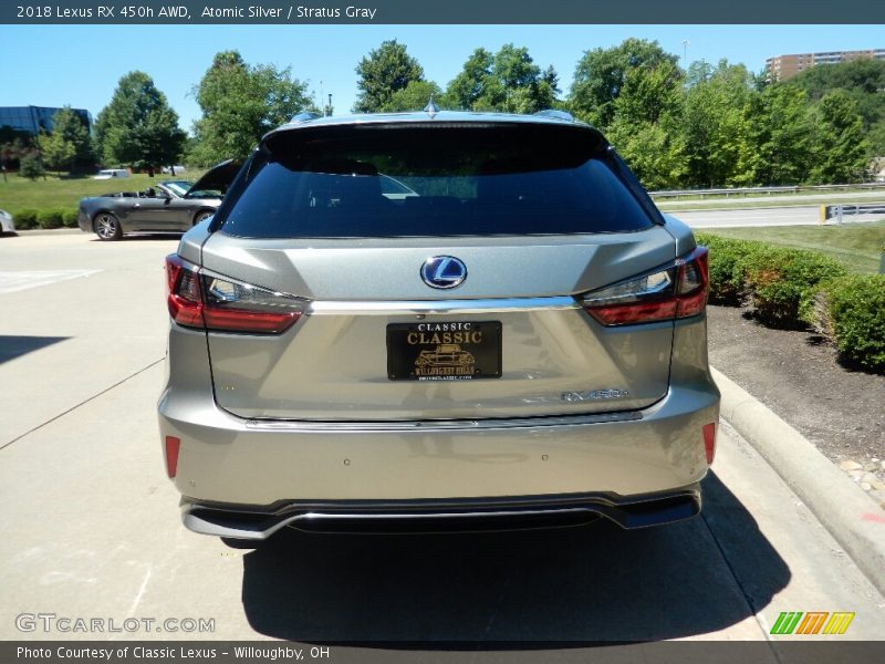 Atomic Silver / Stratus Gray 2018 Lexus RX 450h AWD