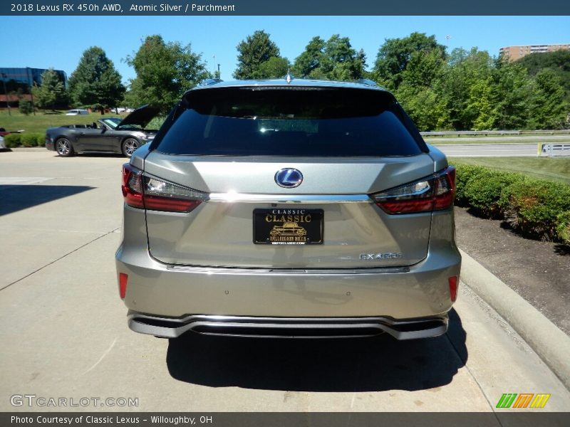 Atomic Silver / Parchment 2018 Lexus RX 450h AWD