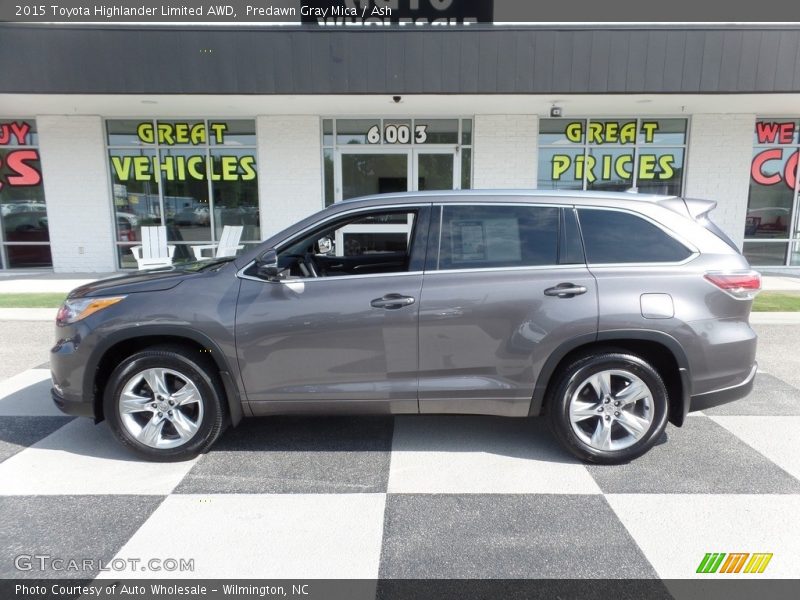 Predawn Gray Mica / Ash 2015 Toyota Highlander Limited AWD