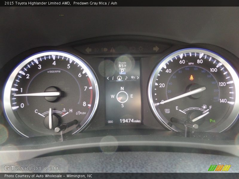 Predawn Gray Mica / Ash 2015 Toyota Highlander Limited AWD