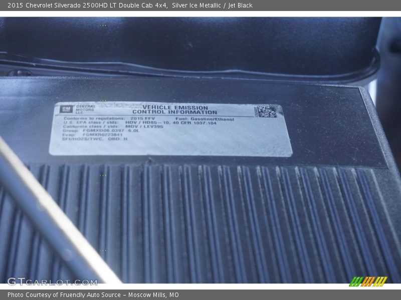 Silver Ice Metallic / Jet Black 2015 Chevrolet Silverado 2500HD LT Double Cab 4x4