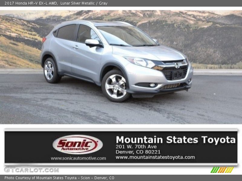 Lunar Silver Metallic / Gray 2017 Honda HR-V EX-L AWD