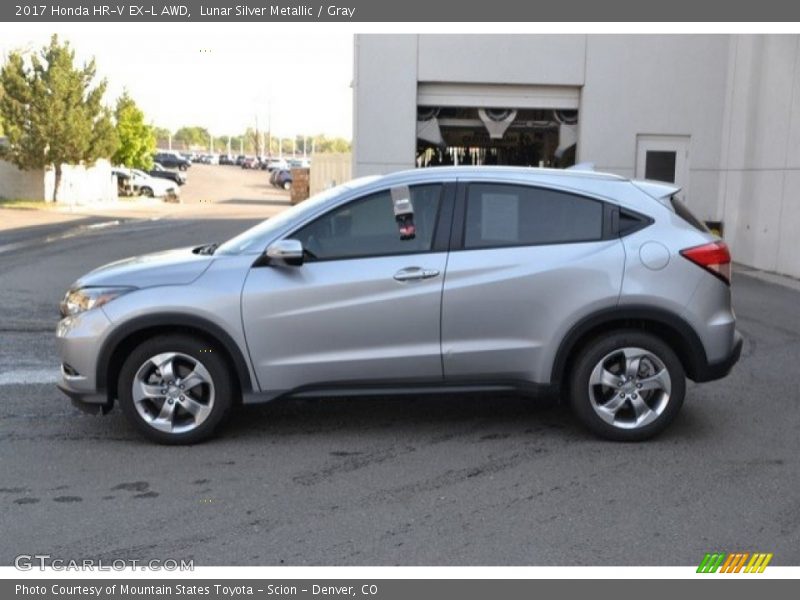 Lunar Silver Metallic / Gray 2017 Honda HR-V EX-L AWD