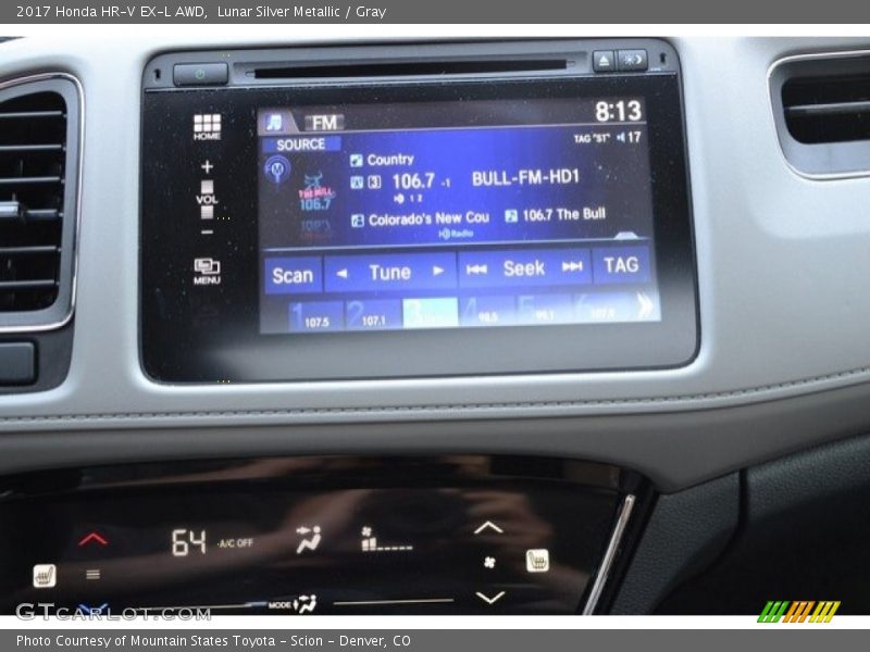 Lunar Silver Metallic / Gray 2017 Honda HR-V EX-L AWD