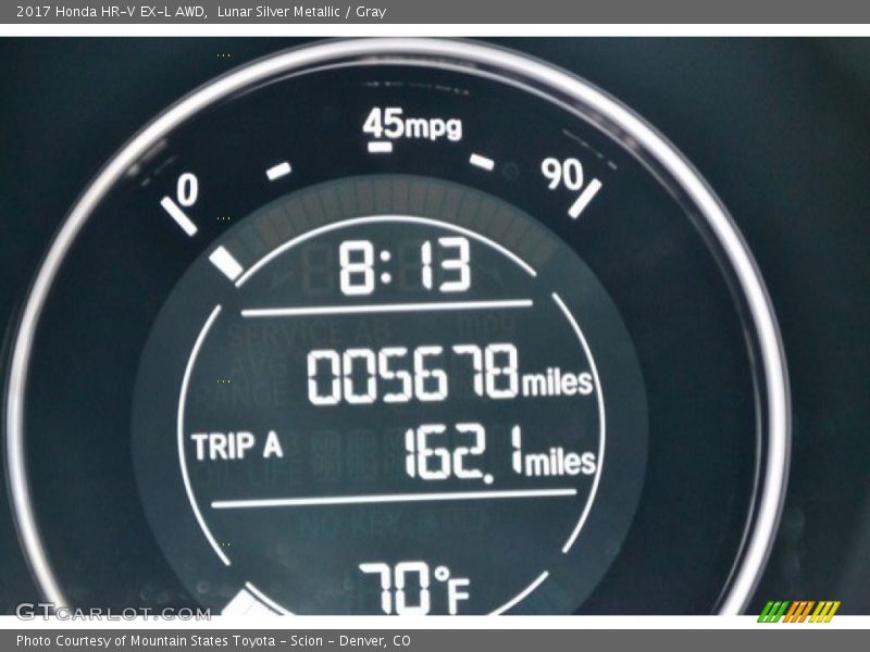 Lunar Silver Metallic / Gray 2017 Honda HR-V EX-L AWD