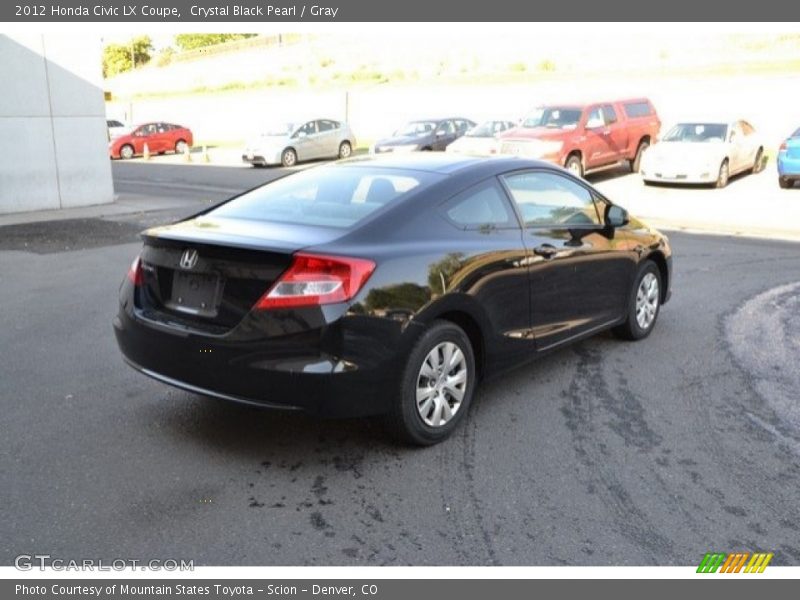 Crystal Black Pearl / Gray 2012 Honda Civic LX Coupe