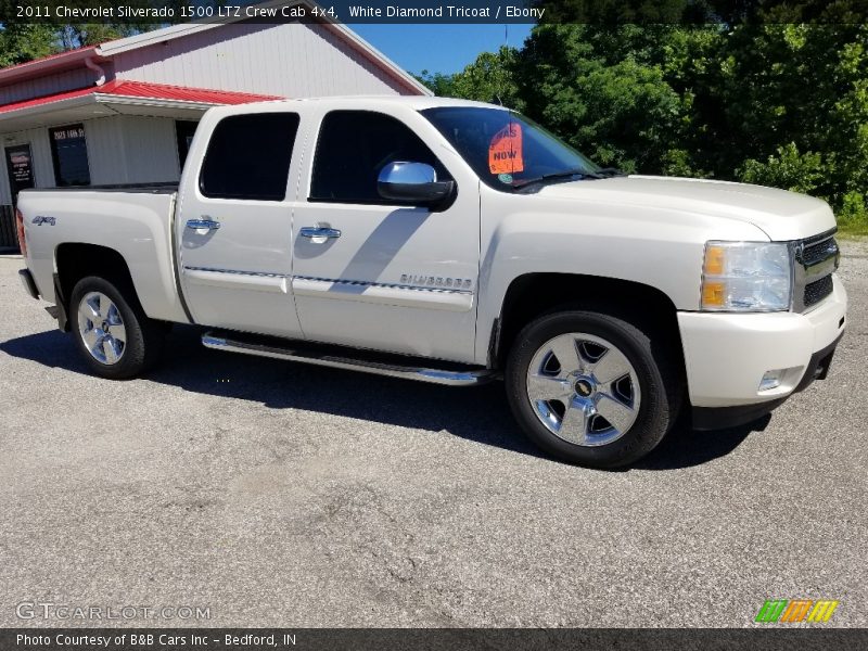 White Diamond Tricoat / Ebony 2011 Chevrolet Silverado 1500 LTZ Crew Cab 4x4