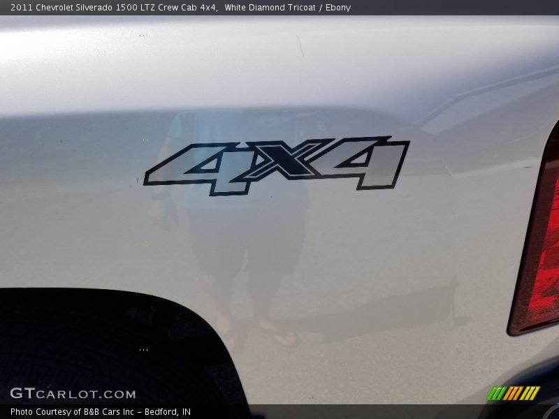 White Diamond Tricoat / Ebony 2011 Chevrolet Silverado 1500 LTZ Crew Cab 4x4