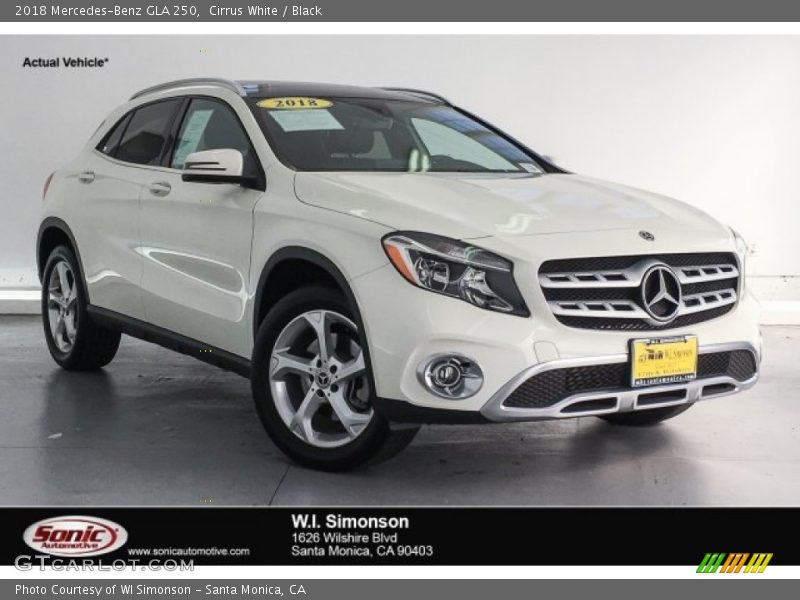 Cirrus White / Black 2018 Mercedes-Benz GLA 250