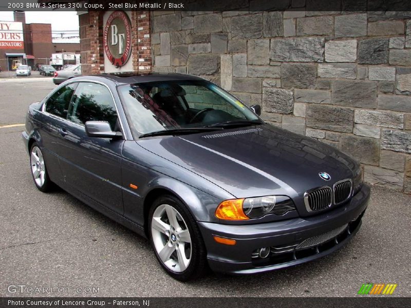 Steel Blue Metallic / Black 2003 BMW 3 Series 330i Coupe