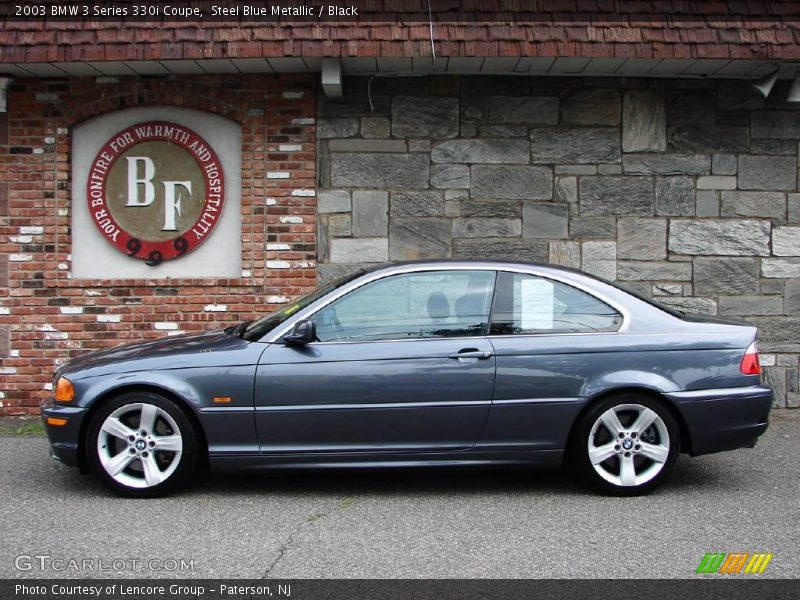 Steel Blue Metallic / Black 2003 BMW 3 Series 330i Coupe