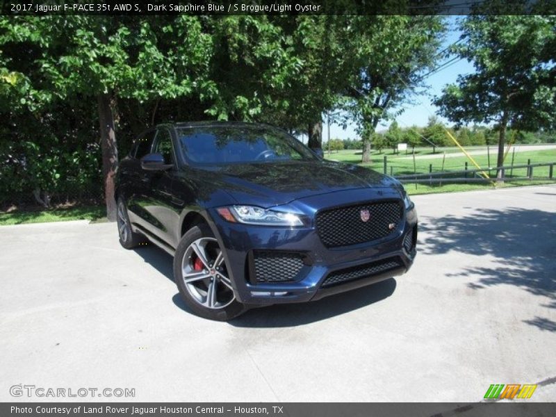 Dark Sapphire Blue / S Brogue/Light Oyster 2017 Jaguar F-PACE 35t AWD S
