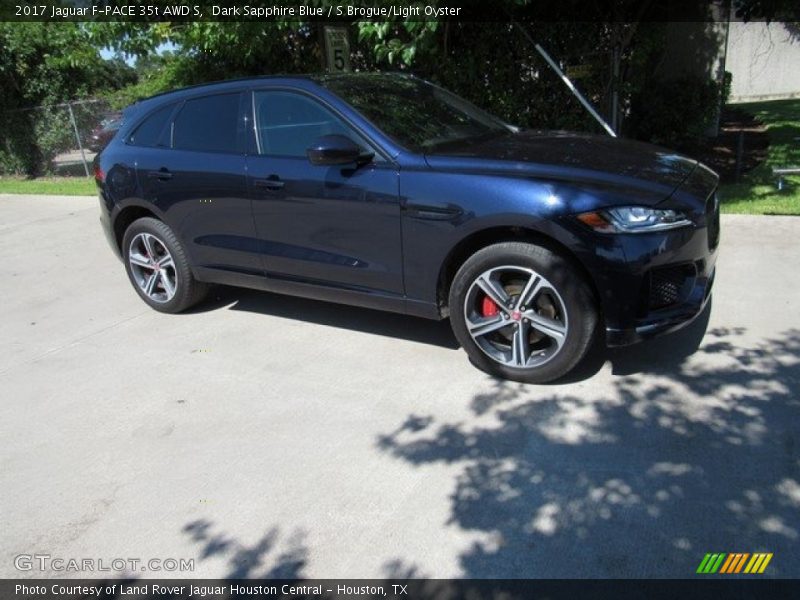 Dark Sapphire Blue / S Brogue/Light Oyster 2017 Jaguar F-PACE 35t AWD S